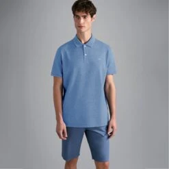 Paul&Shark Dutch Blue Melange Cotton Polo Shirt - PAUL & SHARK 18 Paul&Shark Dutch Blue Melange Cotton Polo Shirt - PAUL & SHARK -ETON Store 24411229 991 af