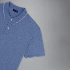 Paul&Shark Dutch Blue Melange Cotton Polo Shirt - PAUL & SHARK 19 Paul&Shark Dutch Blue Melange Cotton Polo Shirt - PAUL & SHARK -ETON Store 24411229 991 d