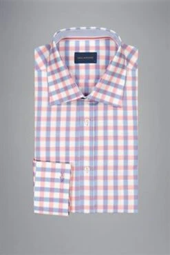 Paul&Shark Pink And Blue Tartan Check Casual Twill Shirt - PAUL & SHARK -ETON Store 24413308CF.p3