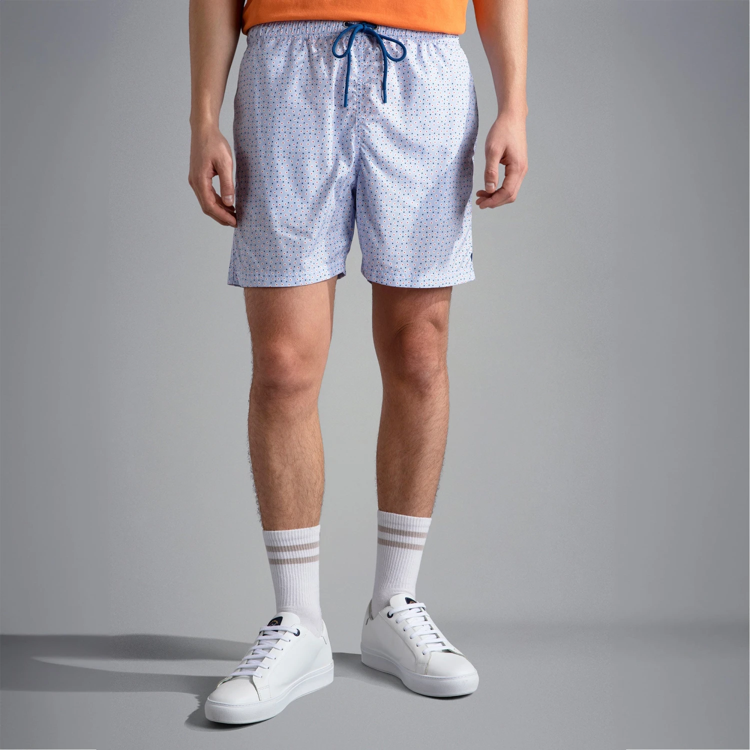 Paul&Shark Cornflower Blue & Orange Floral Swim Shorts - PAUL & SHARK 6 Paul&Shark Cornflower Blue & Orange Floral Swim Shorts - PAUL & SHARK - Image 4