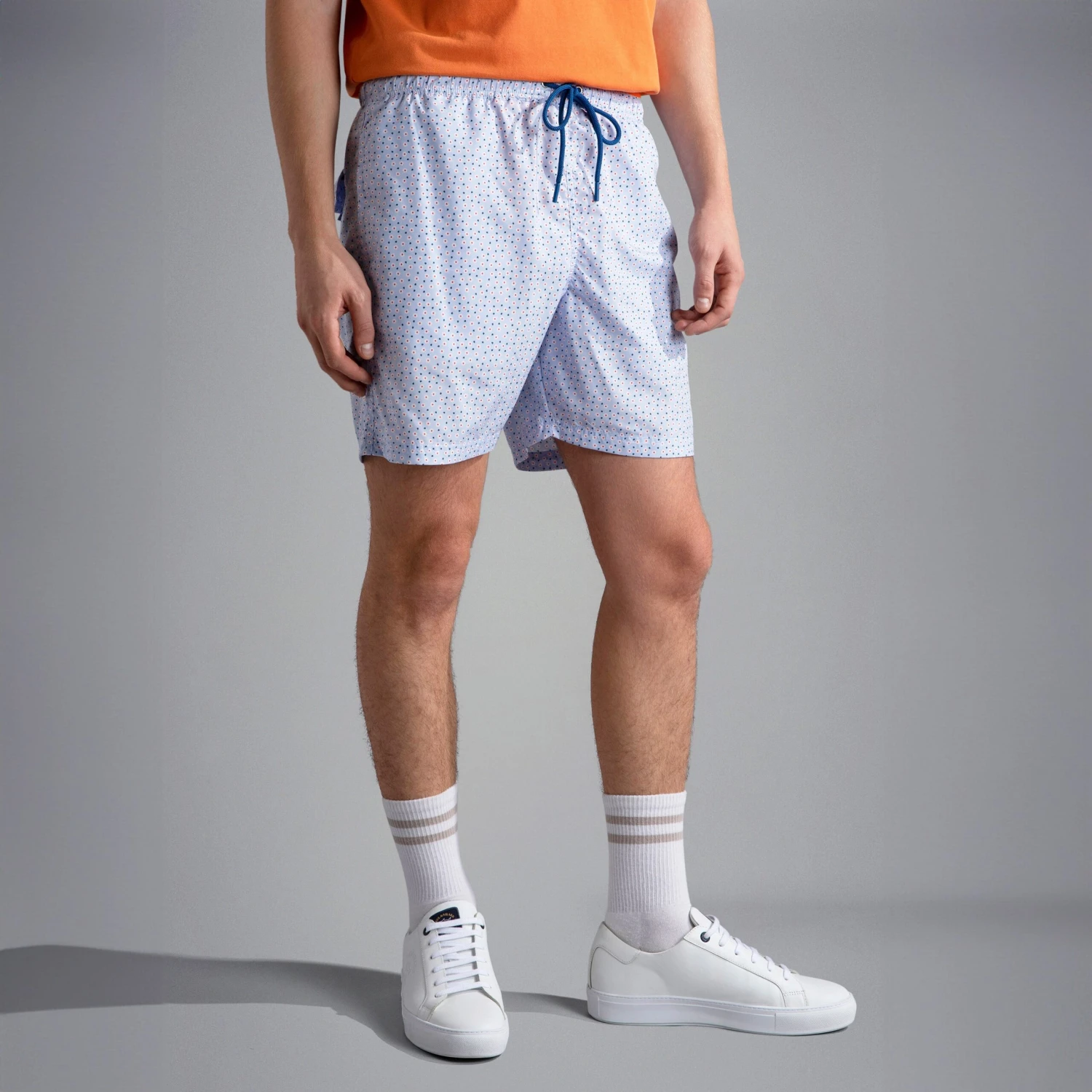 Paul&Shark Cornflower Blue & Orange Floral Swim Shorts - PAUL & SHARK 9 Paul&Shark Cornflower Blue & Orange Floral Swim Shorts - PAUL & SHARK - Image 7