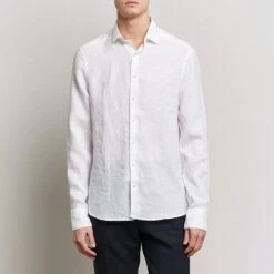 White Linen Fitted Body Casual Shirt - Stenströms -ETON Store 24504811r 3