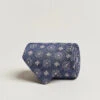 Navy Patterned Silk Tie - Stenströms