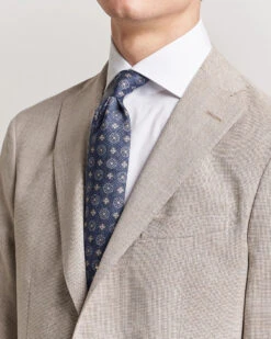 Navy Patterned Silk Tie - Stenströms 10 Navy Patterned Silk Tie - Stenströms -ETON Store 24517010 2