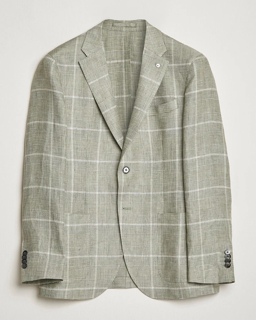 Green Linen Unconstructed Jacket - LBM 1911 8 Green Linen Unconstructed Jacket - LBM 1911 - Image 6