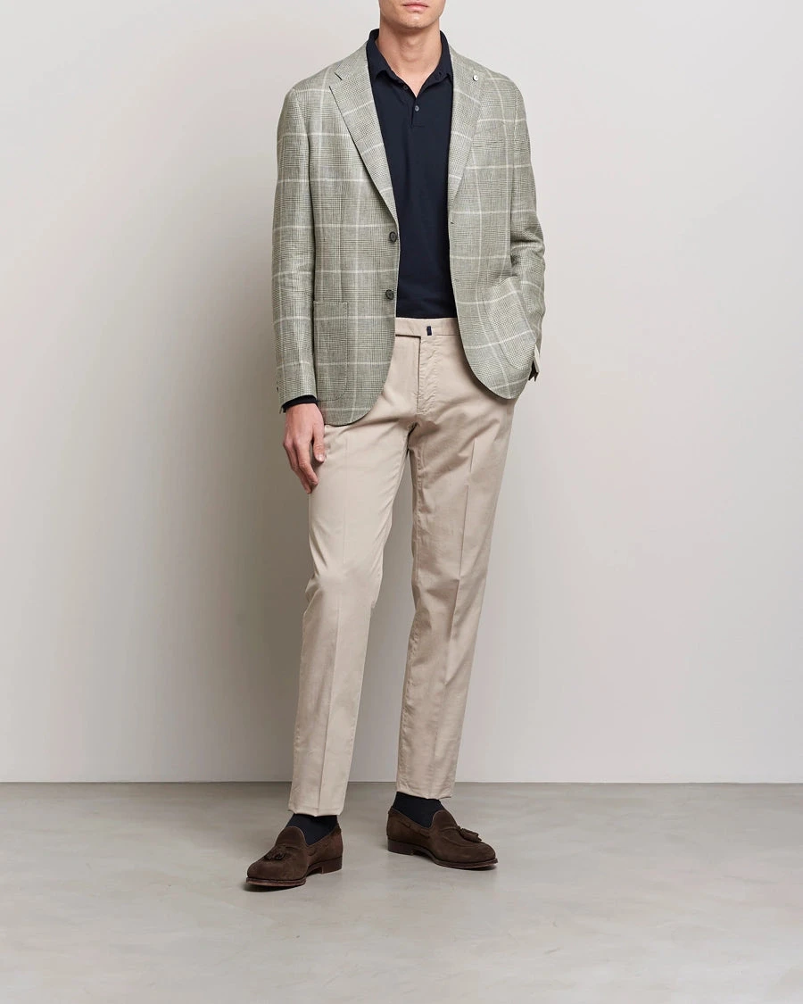 Green Linen Unconstructed Jacket - LBM 1911 3 Green Linen Unconstructed Jacket - LBM 1911