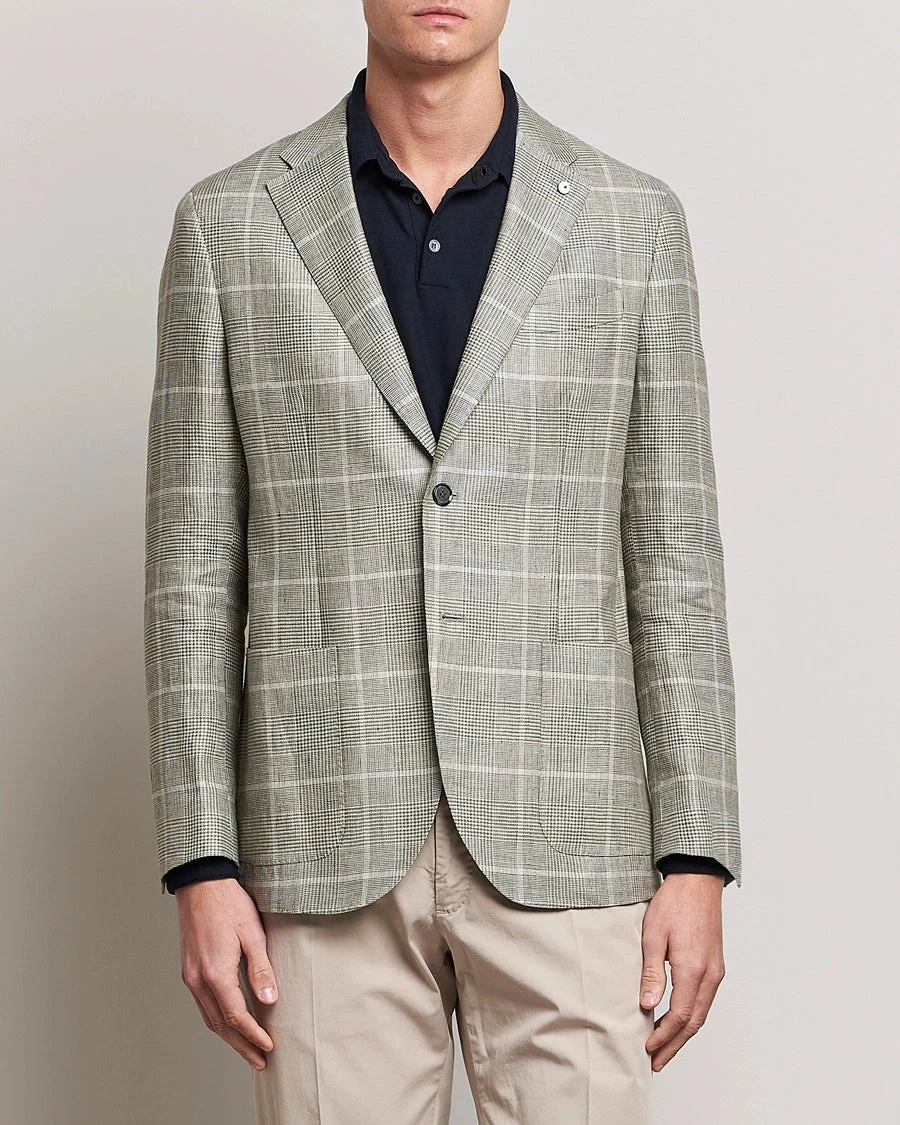 Green Linen Unconstructed Jacket - LBM 1911 9 Green Linen Unconstructed Jacket - LBM 1911 - Image 7