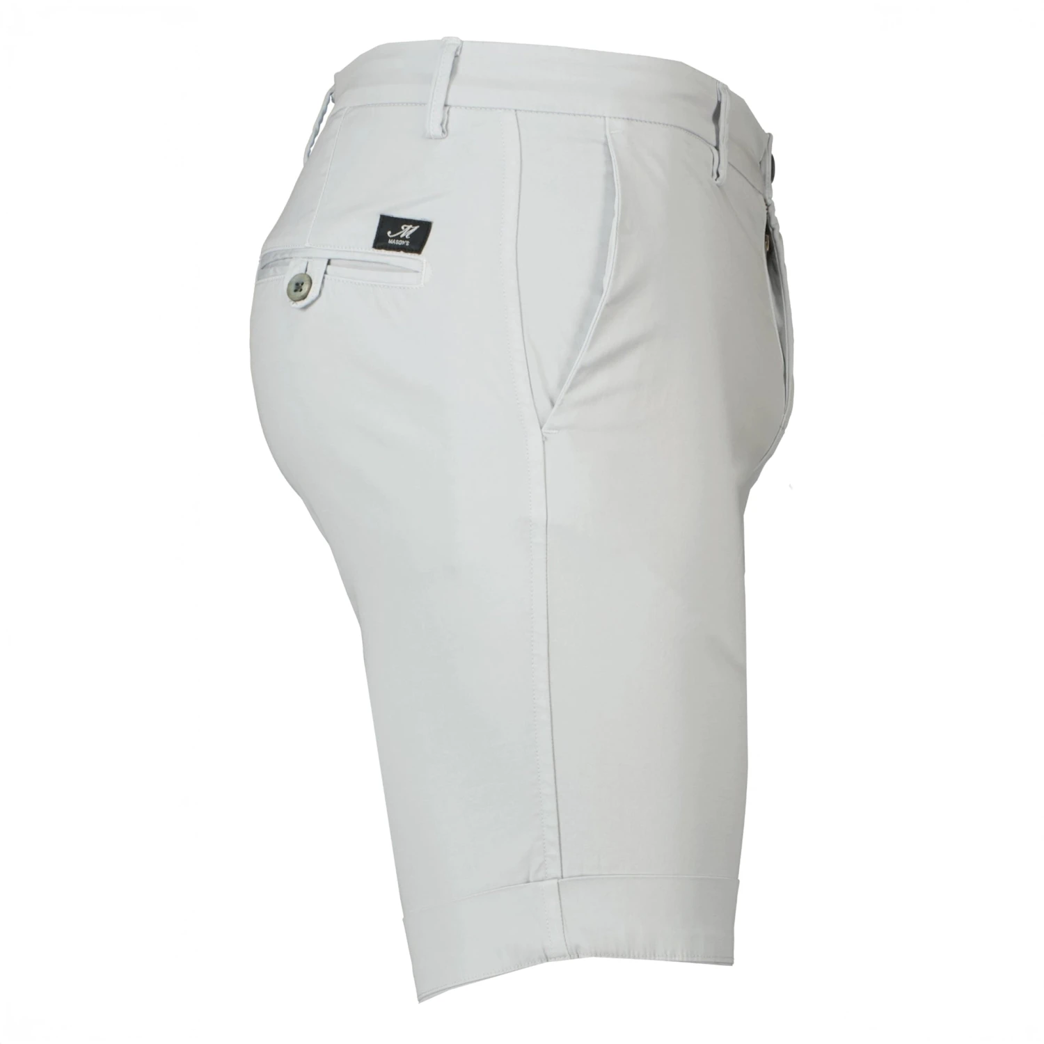 Steel Silver Stretch Cotton Bermuda Shorts - Mason's 4 Steel Silver Stretch Cotton Bermuda Shorts - Mason's - Image 2