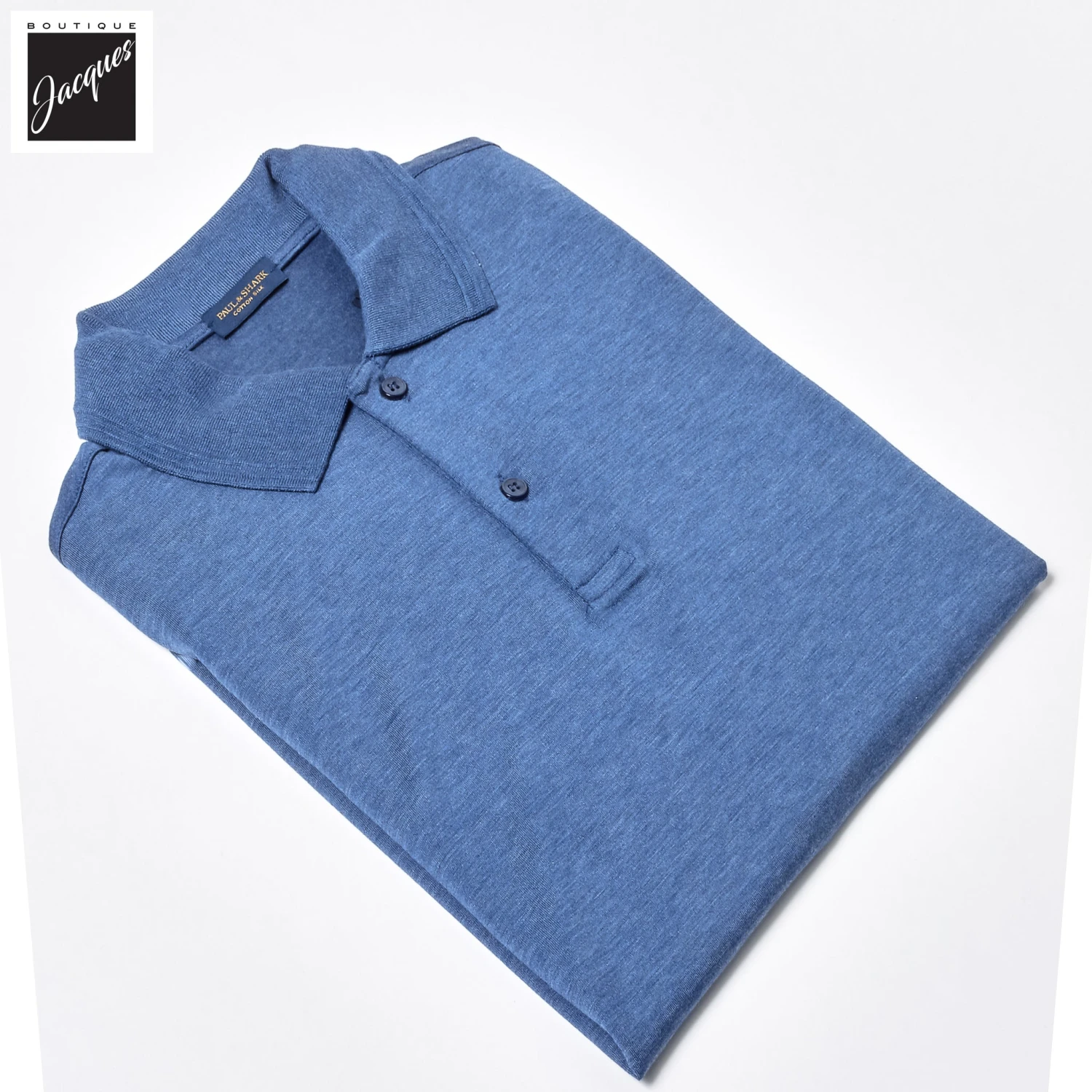 Paul&Shark Blue Silk Blend Polo - Paul & Shark 5 Paul&Shark Blue Silk Blend Polo - Paul & Shark - Image 3