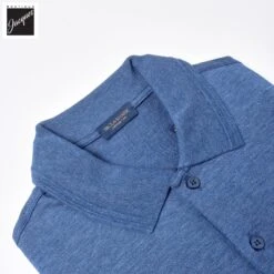 Paul&Shark Blue Silk Blend Polo - Paul & Shark 15 Paul&Shark Blue Silk Blend Polo - Paul & Shark -ETON Store 25411208 633 3