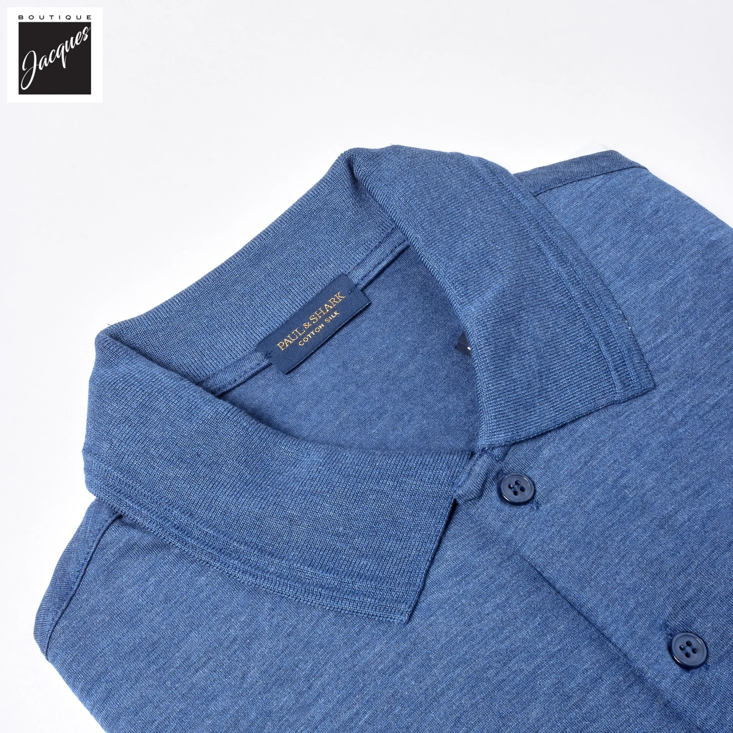 Paul&Shark Blue Silk Blend Polo - Paul & Shark 6 Paul&Shark Blue Silk Blend Polo - Paul & Shark - Image 4