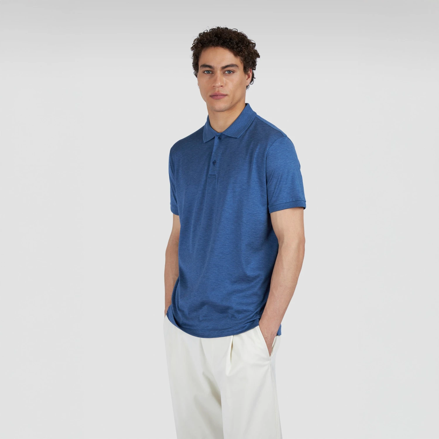 Paul&Shark Blue Silk Blend Polo - Paul & Shark 4 Paul&Shark Blue Silk Blend Polo - Paul & Shark - Image 2