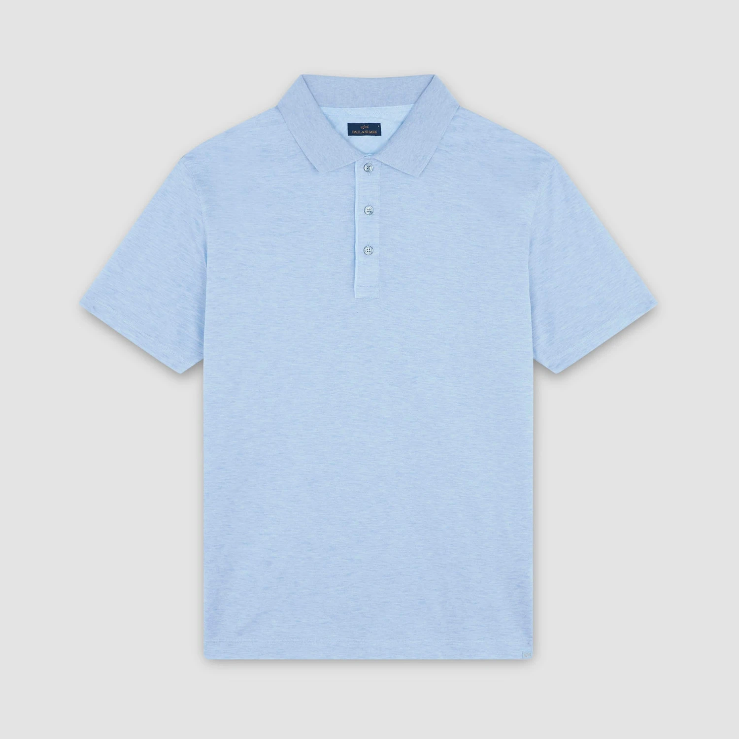 Paul&Shark Light Blue Shark Tag Piqué Cotton Polo With Linen Trims - Paul & Shark 3 Paul&Shark Light Blue Shark Tag Piqué Cotton Polo With Linen Trims - Paul & Shark
