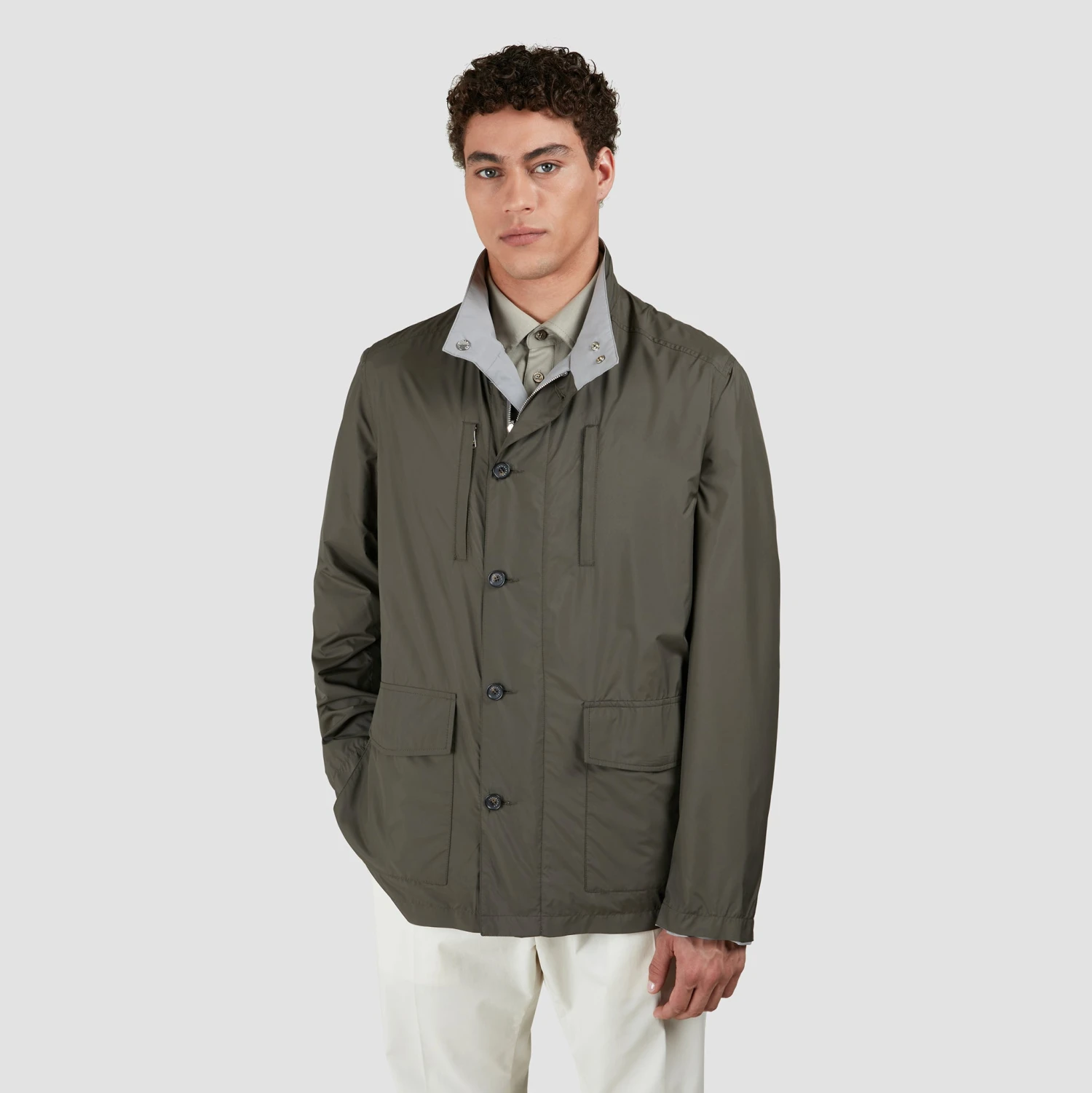 Paul&Shark Gray & Green Typhoon® Platinum Reversible Field Jacket - Paul & Shark 3 Paul&Shark Gray & Green Typhoon® Platinum Reversible Field Jacket - Paul & Shark