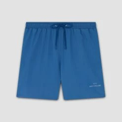 Paul&Shark Airforce Blue Swim Shorts With Reflective Logo - Paul & Shark