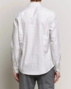 Grey/Beige Gingham Garment Wash Slimline Casual Shirt - Stenströms -ETON Store 26100011r 4