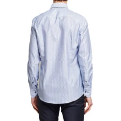 Light Blue Micro Flower Pattern Fitted Body Shirt - Stenströms 9 Light Blue Micro Flower Pattern Fitted Body Shirt - Stenströms -ETON Store 26103011r 4