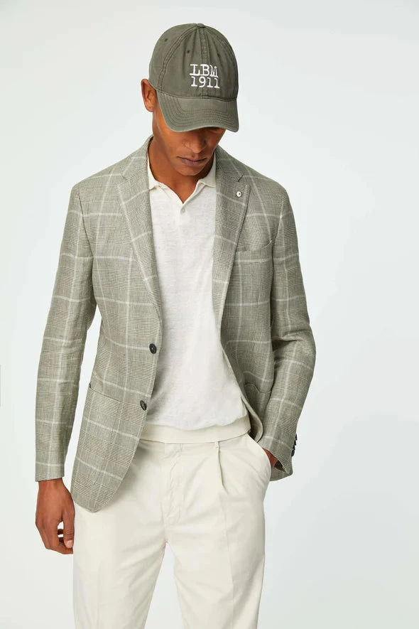 Green Linen Unconstructed Jacket - LBM 1911 4 Green Linen Unconstructed Jacket - LBM 1911 - Image 2