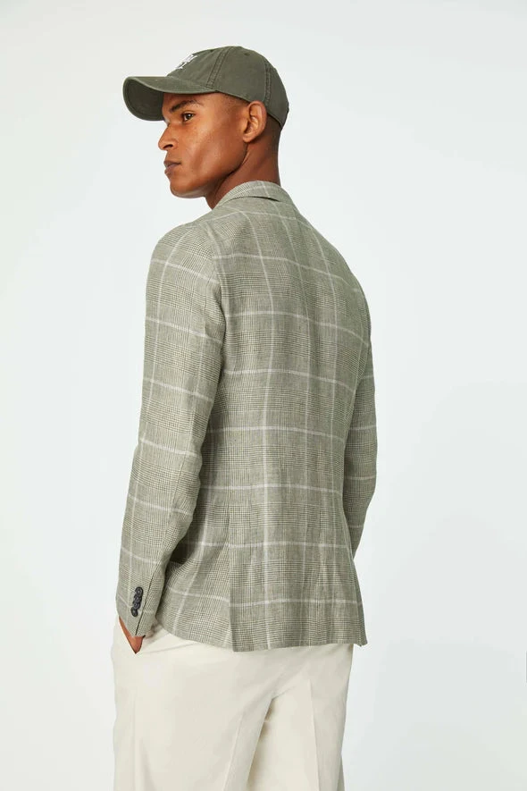 Green Linen Unconstructed Jacket - LBM 1911 5 Green Linen Unconstructed Jacket - LBM 1911 - Image 3