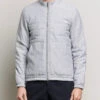 Light Grey Quilted Flannel Cotton Zip Jacket - Stenströms
