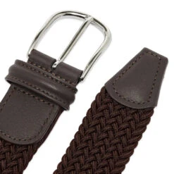 Brown Solid Woven Elastic Belt - Anderson's 12 Brown Solid Woven Elastic Belt - Anderson's -ETON Store 27 10 2020 BLR B0667 NE37 M1 2 1