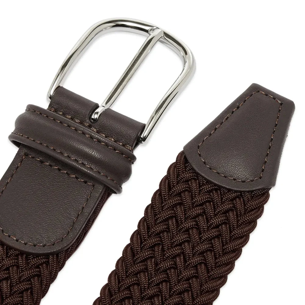 Brown Solid Woven Elastic Belt - Anderson's 5 Brown Solid Woven Elastic Belt - Anderson's - Image 3
