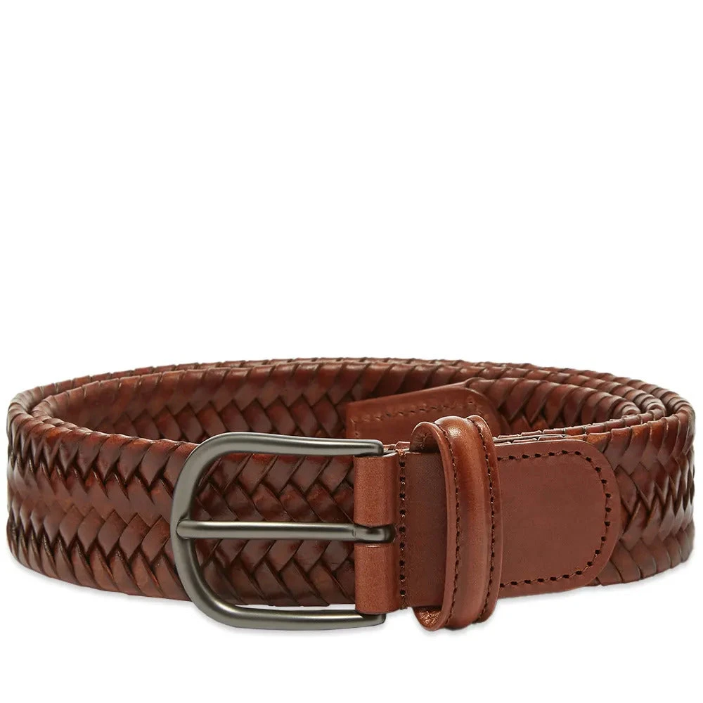Tan Nappa Calf Stretch Leather Belt - Anderson's 3 Tan Nappa Calf Stretch Leather Belt - Anderson's