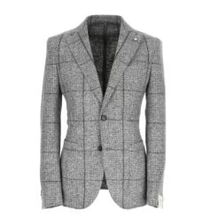Gray Check Cotton-Wool Unconstructed Contemporary Sport Jacket - L.B.M. 1911 14 Gray Check Cotton-Wool Unconstructed Contemporary Sport Jacket - L.B.M. 1911 -ETON Store 2811 457061 01