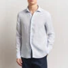 Light Blue Linen Casual Slimline Shirt - Stenströms 1 Light Blue Linen Casual Slimline Shirt - Stenströms -ETON Store 28620611r 3 1