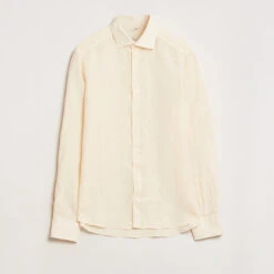 Butter Yellow Linen Casual Slimline Shirt - Stenströms 13 Butter Yellow Linen Casual Slimline Shirt - Stenströms -ETON Store 28621111r 1