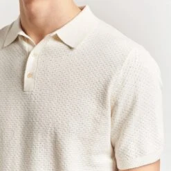 Offwhite Textured Cotton/Linen Polo Shirt - Stenströms 11 Offwhite Textured Cotton/Linen Polo Shirt - Stenströms -ETON Store 28626411r 5