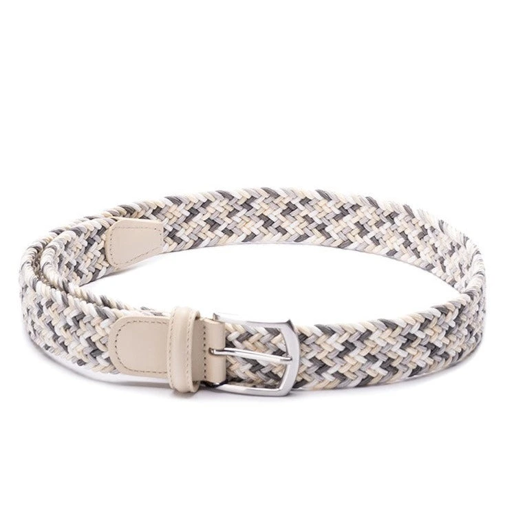 Gray & Butter Cream Multicolour Woven Elastic Belt - Anderson's 5 Gray & Butter Cream Multicolour Woven Elastic Belt - Anderson's - Image 3