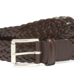 Brown Woven Leather Belt - Anderson's -ETON Store 31 05 2019 andersons wovenleatherbelt darkbrown a1097 pi178 m1 cw 2