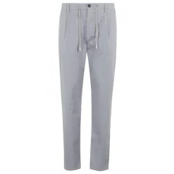 Blue/Gray Cotton Jogger-Style Chino Pants - ELEVENTY
