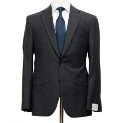Gray And Blue Neat Check Esprit Modern Fit Suit - Jack Victor