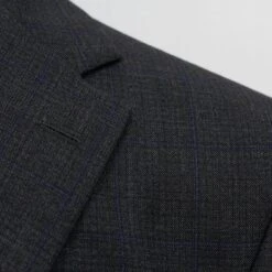 Gray And Blue Neat Check Esprit Modern Fit Suit - Jack Victor 12 Gray And Blue Neat Check Esprit Modern Fit Suit - Jack Victor -ETON Store 3202406 4