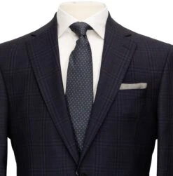 Dark Blue Tonal Check Urban Slim Fit Wool Suit - Jack Victor 10 Dark Blue Tonal Check Urban Slim Fit Wool Suit - Jack Victor -ETON Store 322116 2