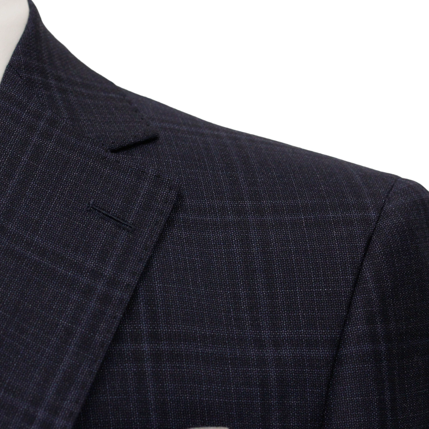 Dark Blue Tonal Check Urban Slim Fit Wool Suit - Jack Victor 7 Dark Blue Tonal Check Urban Slim Fit Wool Suit - Jack Victor - Image 5