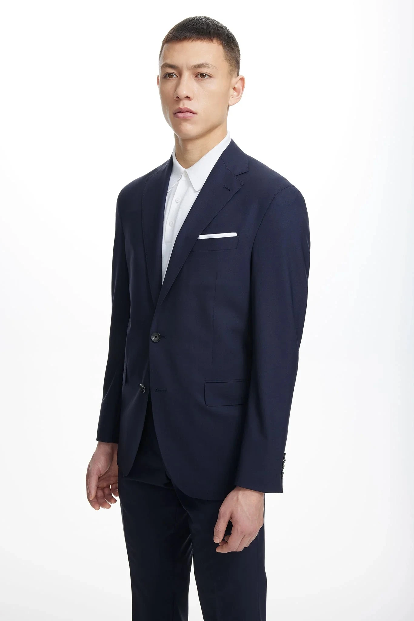 Navy Blue Dean Contemporary Fit Wool Stretch Suit - Jack Victor 3 Navy Blue Dean Contemporary Fit Wool Stretch Suit - Jack Victor