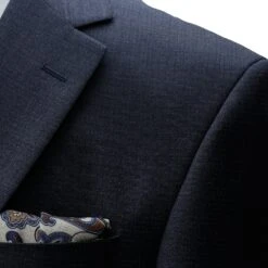 Navy Neat Micro-Check Napoli Classic Fit Wool Suit - Jack Victor 11 Navy Neat Micro-Check Napoli Classic Fit Wool Suit - Jack Victor -ETON Store 3222012 Jack Victor 5