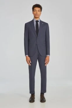 Indigo Blue Dean Contemporary Fit Wool Stretch Suit - Jack Victor 10 Indigo Blue Dean Contemporary Fit Wool Stretch Suit - Jack Victor -ETON Store 3222451 BLUEGREY JT207645 12442 1