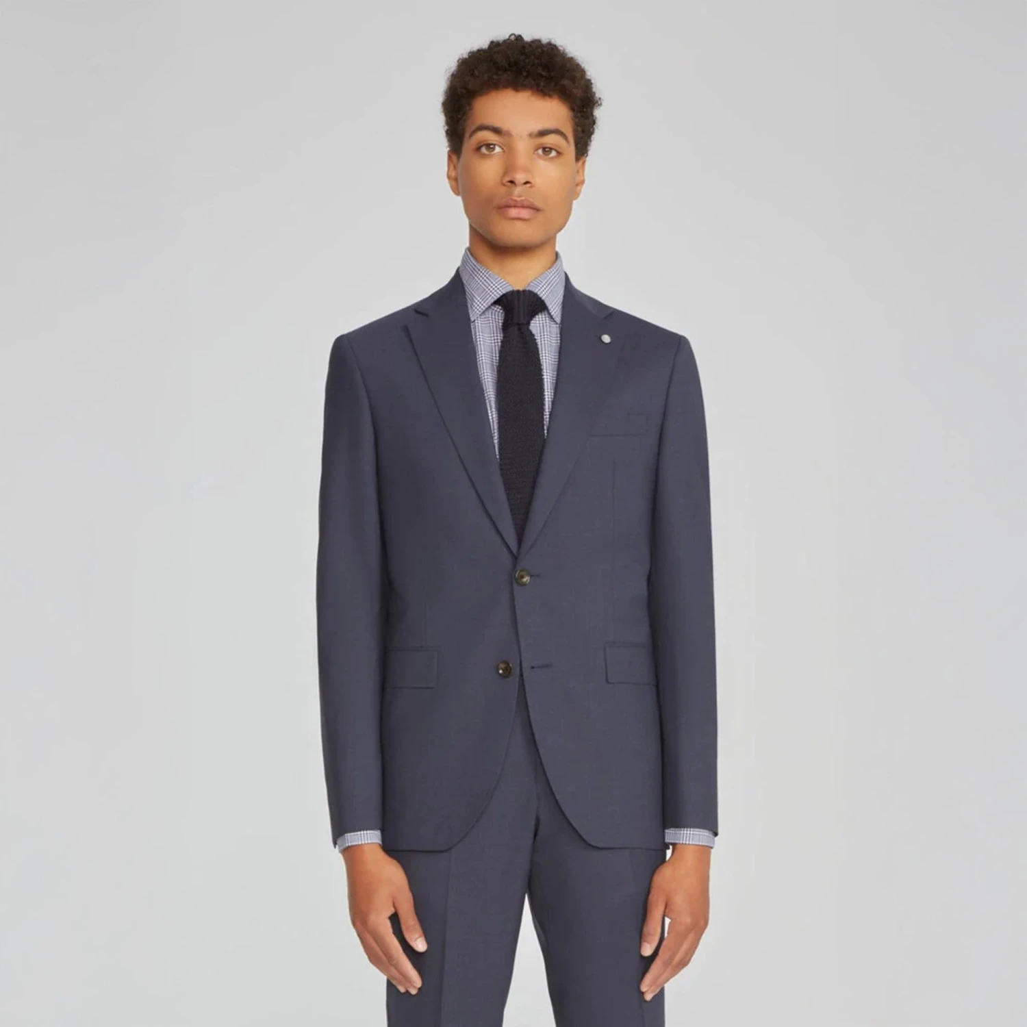 Blue Solid Smart-Twist Wool Stretch Dean Contemporary Fit Suit - Jack Victor 8 Blue Solid Smart-Twist Wool Stretch Dean Contemporary Fit Suit - Jack Victor - Image 6