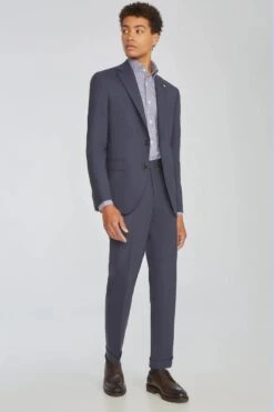 Indigo Blue Dean Contemporary Fit Wool Stretch Suit - Jack Victor 14 Indigo Blue Dean Contemporary Fit Wool Stretch Suit - Jack Victor -ETON Store 3222451 BLUEGREY JT207645 12449