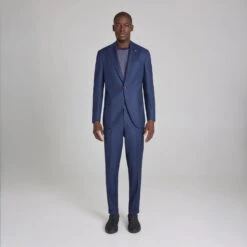 Royal Blue Solid Super 120s Wool Dean Contemporary Trim Fit Suit - Jack Victor
