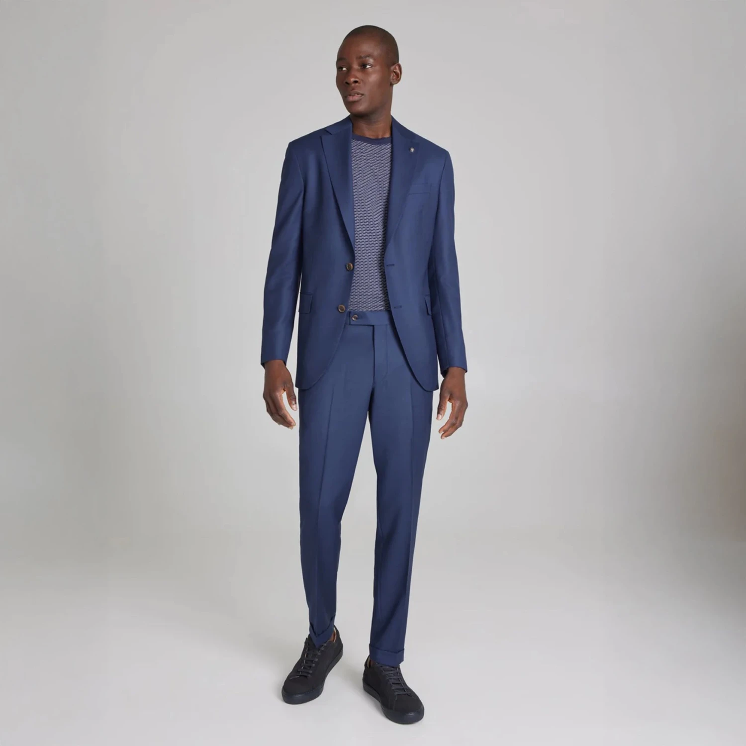 Royal Blue Solid Super 120s Wool Dean Contemporary Trim Fit Suit - Jack Victor 4 Royal Blue Solid Super 120s Wool Dean Contemporary Trim Fit Suit - Jack Victor - Image 2