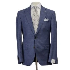 Stone Blue Tonal Check Esprit Modern Fit Suit - Jack Victor