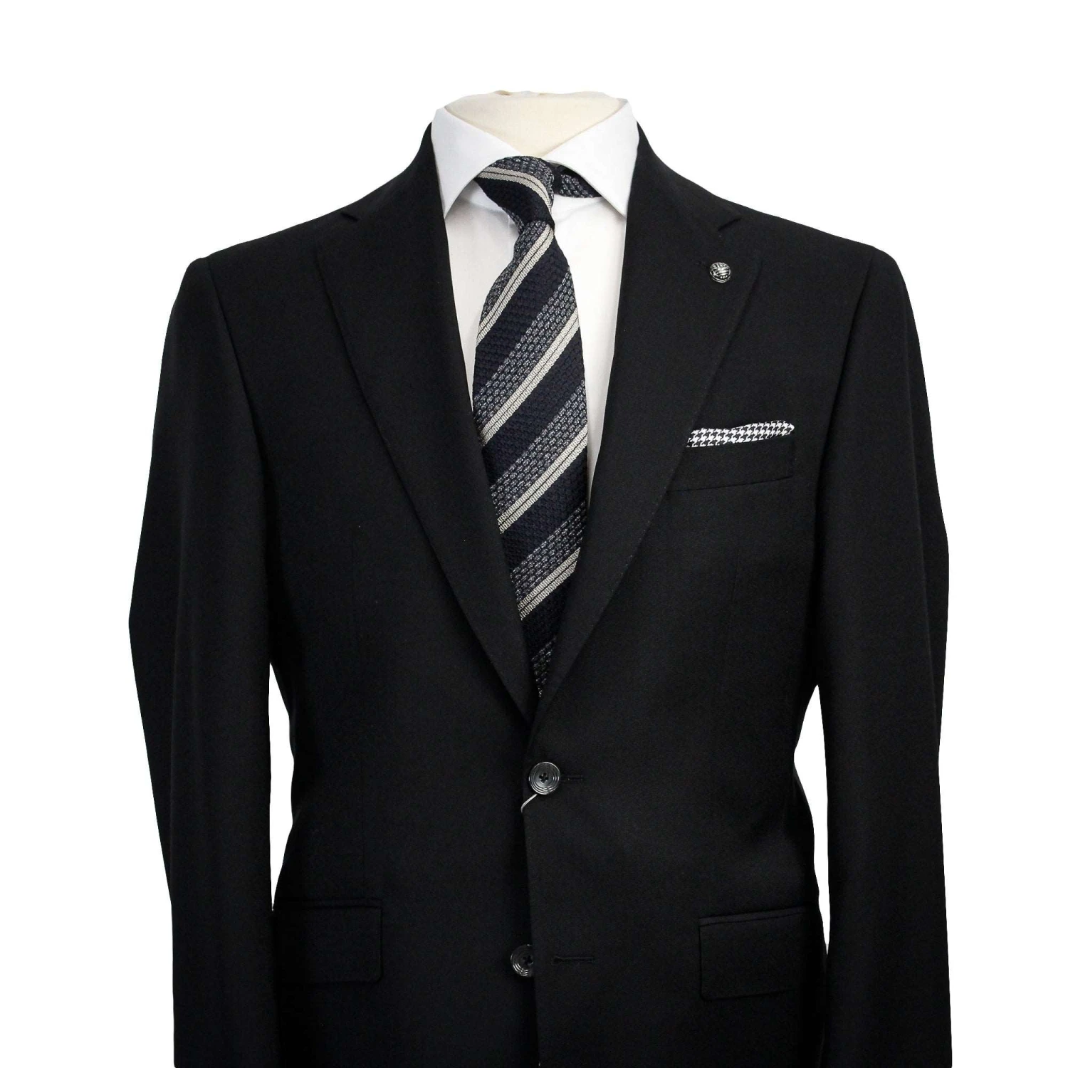 Black Crepe Finish Esprit Modern Fit Suit - Jack Victor 5 Black Crepe Finish Esprit Modern Fit Suit - Jack Victor - Image 3