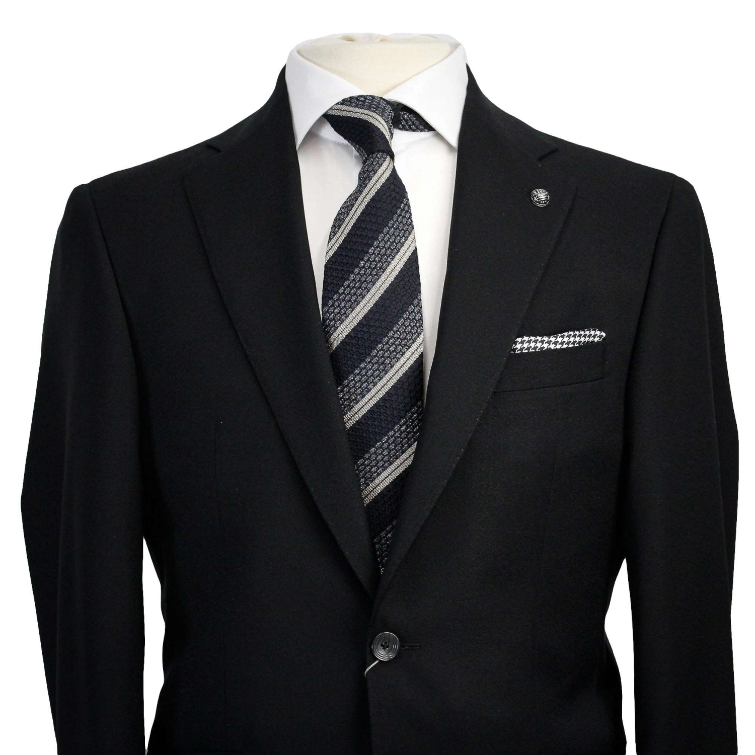 Black Crepe Finish Esprit Modern Fit Suit - Jack Victor 6 Black Crepe Finish Esprit Modern Fit Suit - Jack Victor - Image 4