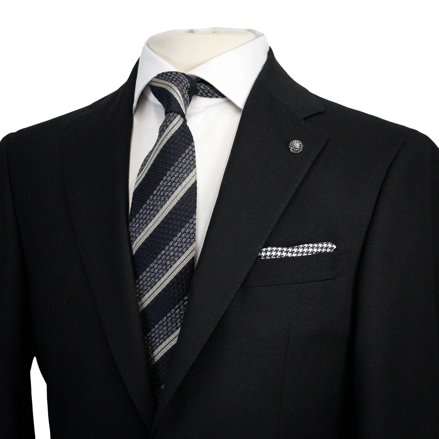 Black Crepe Finish Esprit Modern Fit Suit - Jack Victor 4 Black Crepe Finish Esprit Modern Fit Suit - Jack Victor - Image 2