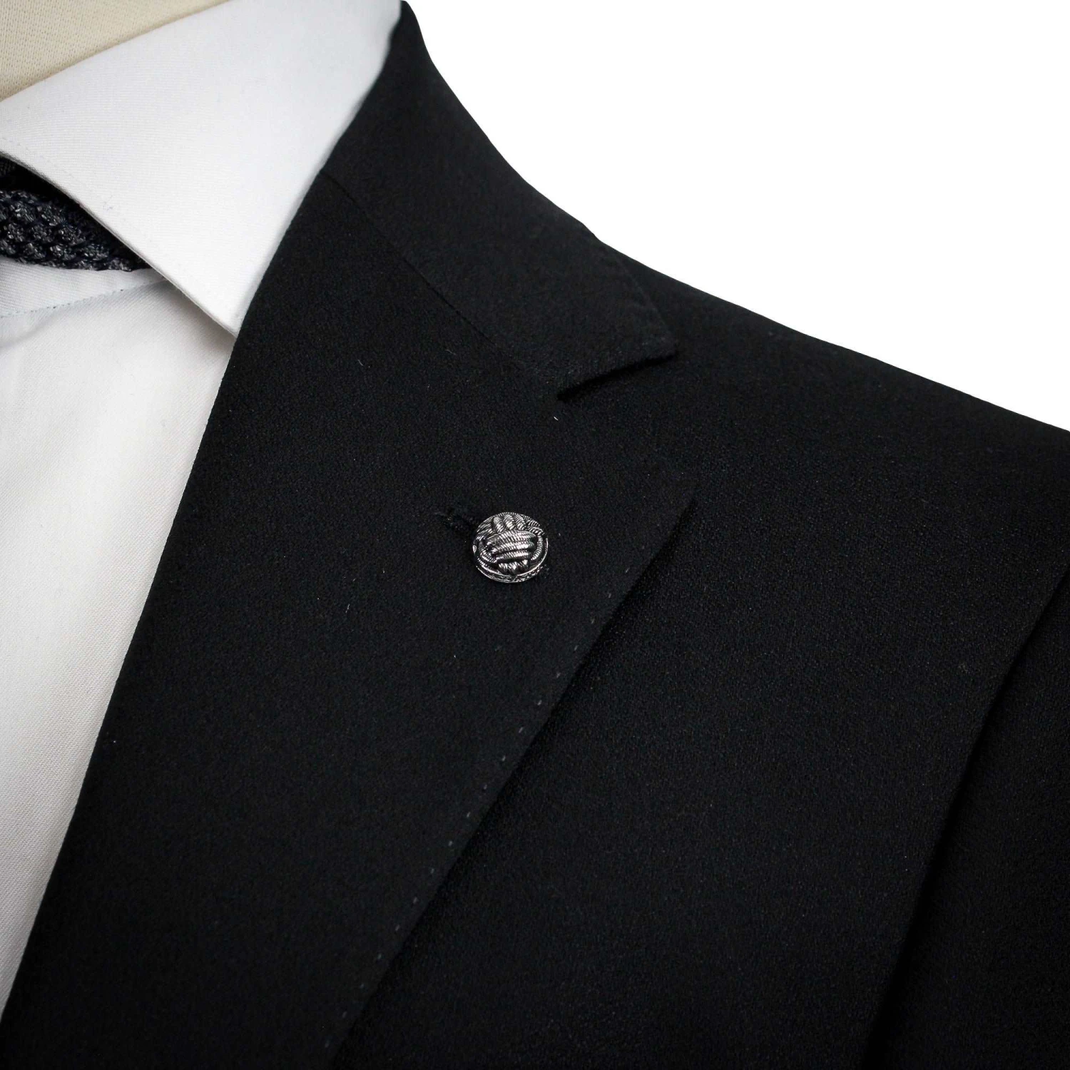 Black Crepe Finish Esprit Modern Fit Suit - Jack Victor 7 Black Crepe Finish Esprit Modern Fit Suit - Jack Victor - Image 5